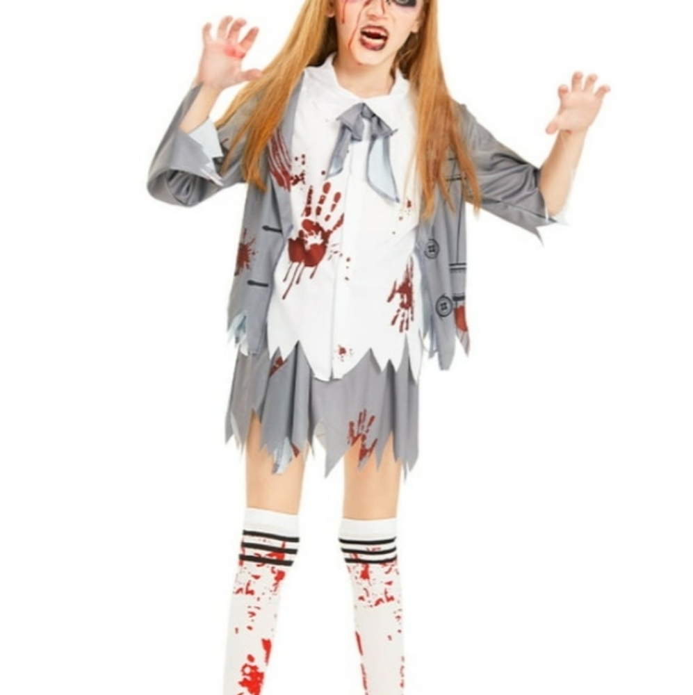 Zombie Girl 4-6 Student costume new